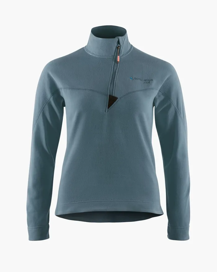 Women Sigyn Half Zip Sweater Thistle Blue Klttermusen Fleeces and Sweaters