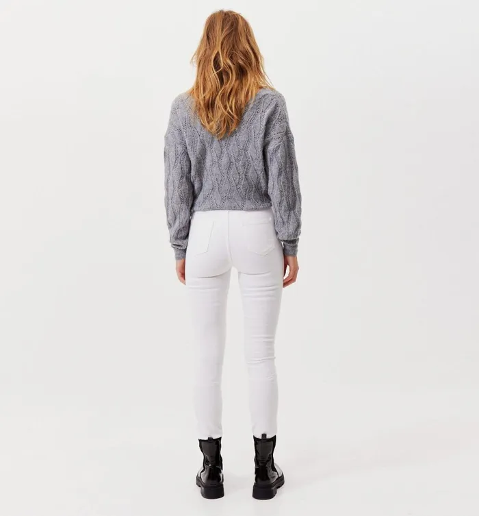 Women Skinny Canvas Trousers 8211 Ecru Promod Trousers Women Skinny Canvas Trousers 8211 Ecru Promod Trousers