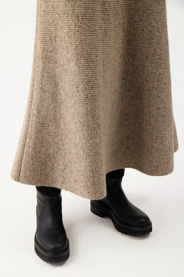 Women Skirts Gabriela Hearst Eden Knit Skirt In Oatmeal Multi Cashmere