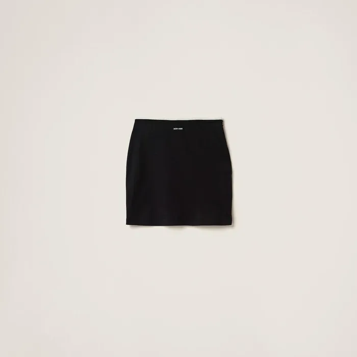 Women Skirts Miu Miu Cotton Skirt Black