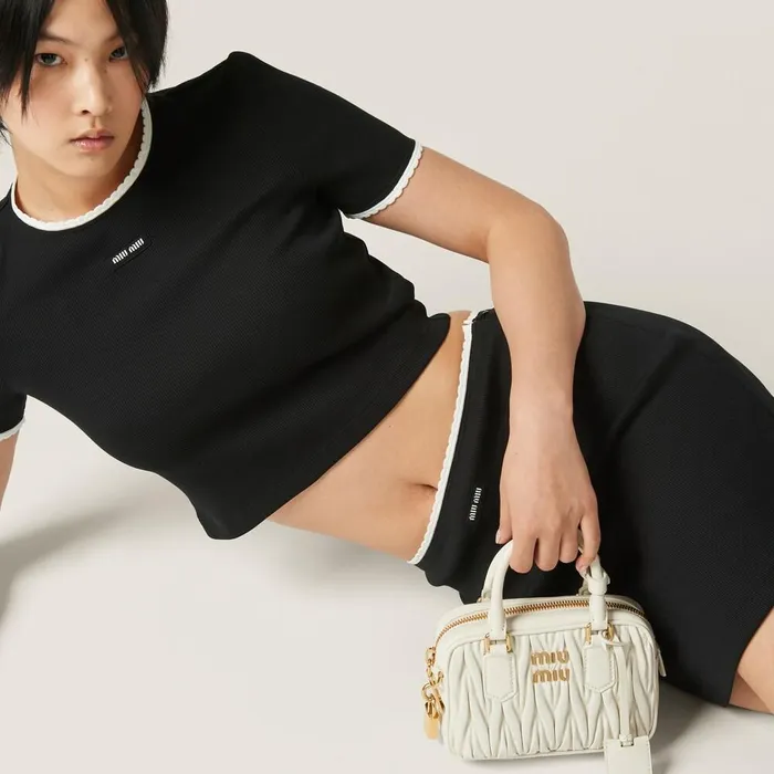 Women Skirts Miu Miu Cotton Skirt Black Women Skirts Miu Miu Cotton Skirt Black