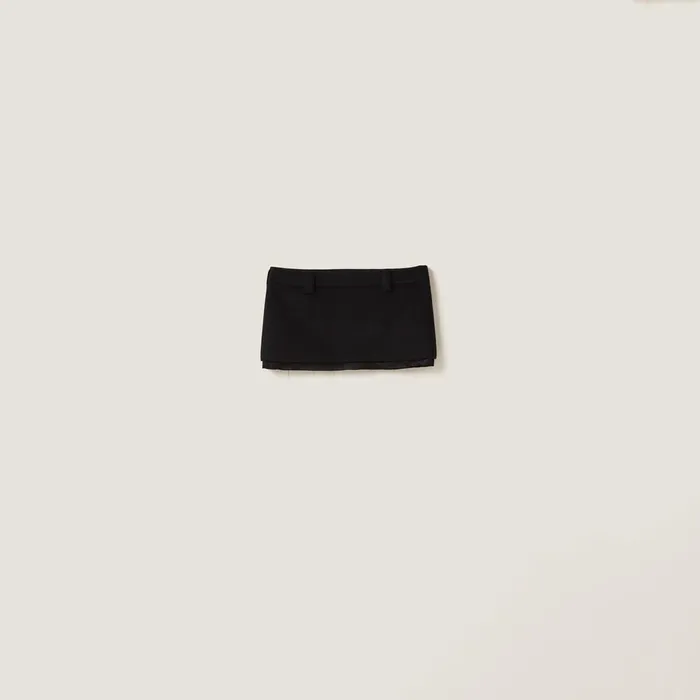 Women Skirts Miu Miu Velour Miniskirt Black
