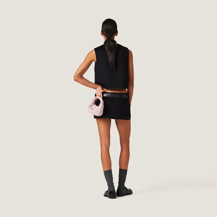 Women Skirts Miu Miu Velour Miniskirt Black Women Skirts Miu Miu Velour Miniskirt Black