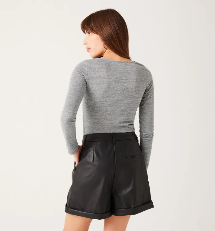 Women Slanted Neckline Top 8211 Light Grey Promod Tops Women Slanted Neckline Top 8211 Light Grey Promod Tops