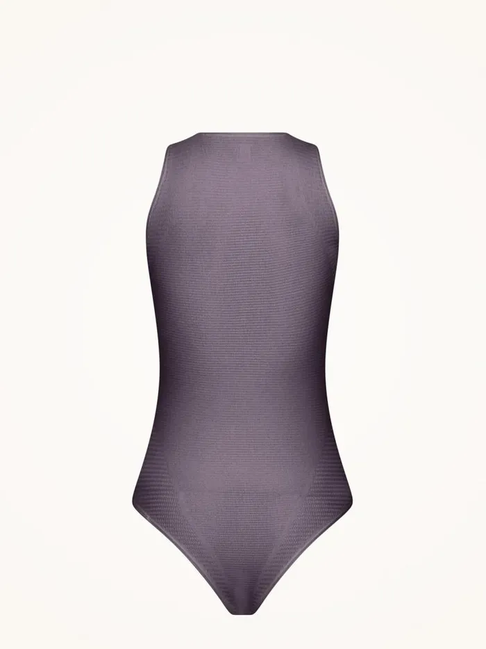 Women Sleeveless Bodies Wolford Grid Net Body Arctic Dust