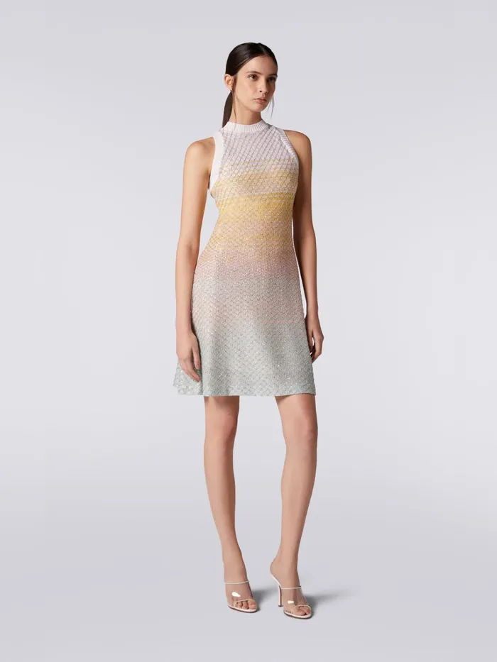 Women Sleeveless Mesh Dress With Sequins Multicoloured Missoni Dresses