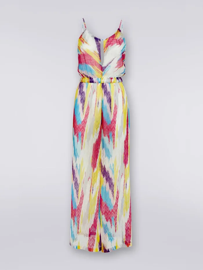 Women Slub Tulle Cover Up Jumpsuit Multicoloured Missoni Beachwear