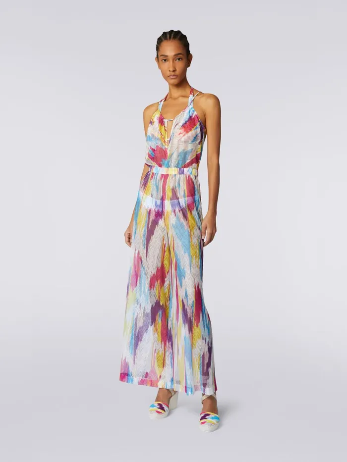 Women Slub Tulle Cover Up Jumpsuit Multicoloured Missoni Beachwear