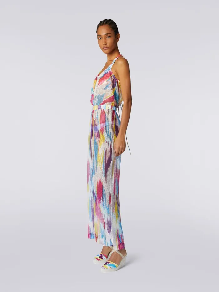 Women Slub Tulle Cover Up Jumpsuit Multicoloured Missoni Beachwear