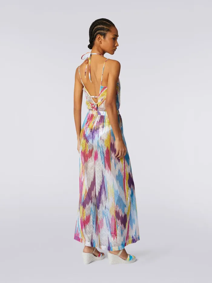 Women Slub Tulle Cover Up Jumpsuit Multicoloured Missoni Beachwear