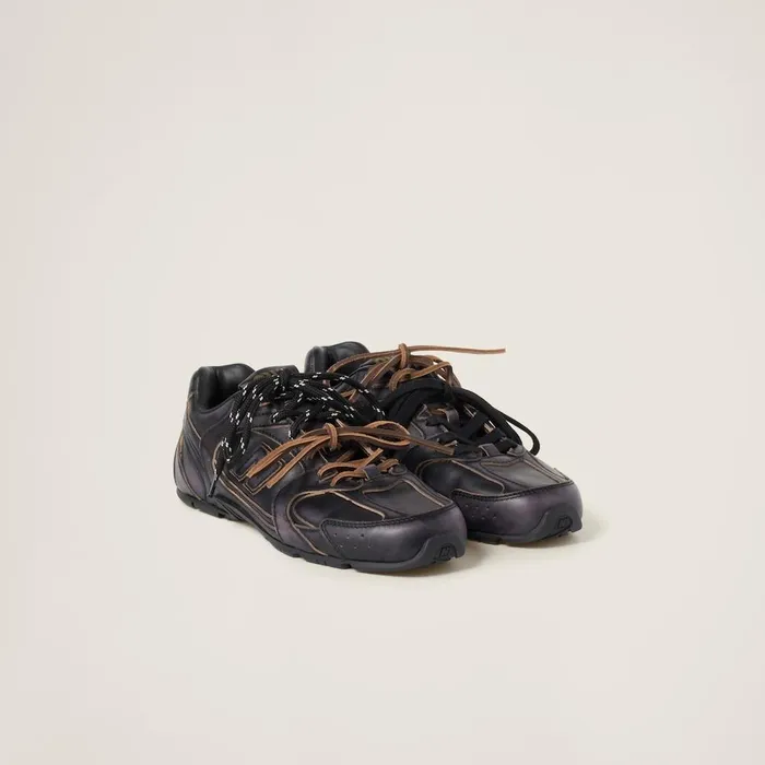 Women Sneakers Miu Miu New Balance X Miu Miu 530 SL Leather Sneakers Black