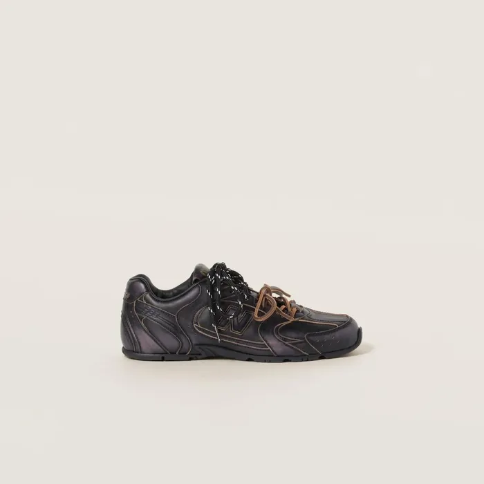 Women Sneakers Miu Miu New Balance X Miu Miu 530 SL Leather Sneakers Black Women Sneakers Miu Miu New Balance X Miu Miu 530 SL Leather Sneakers Black