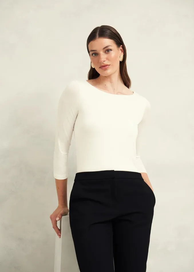 Women Sonya Plain Top Hobbs Ivory Hobbs Tops