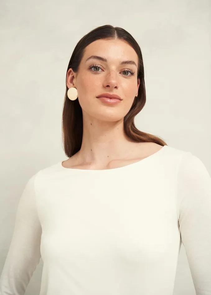 Women Sonya Plain Top Hobbs Ivory Hobbs Tops