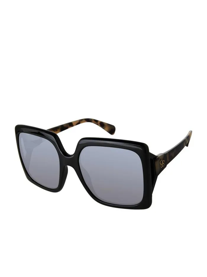Women Square Sunglasses In Black and Oatmeal Jessica Simpson Sunglasses