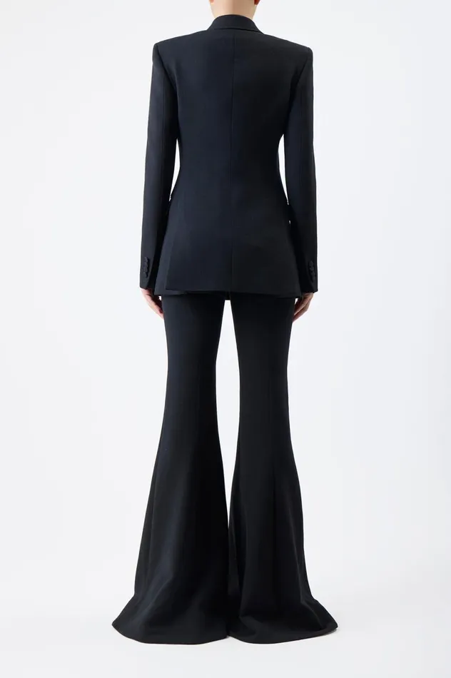 Women Suits Gabriela Hearst Gavin Blazer In Black Virgin Wool Crepe