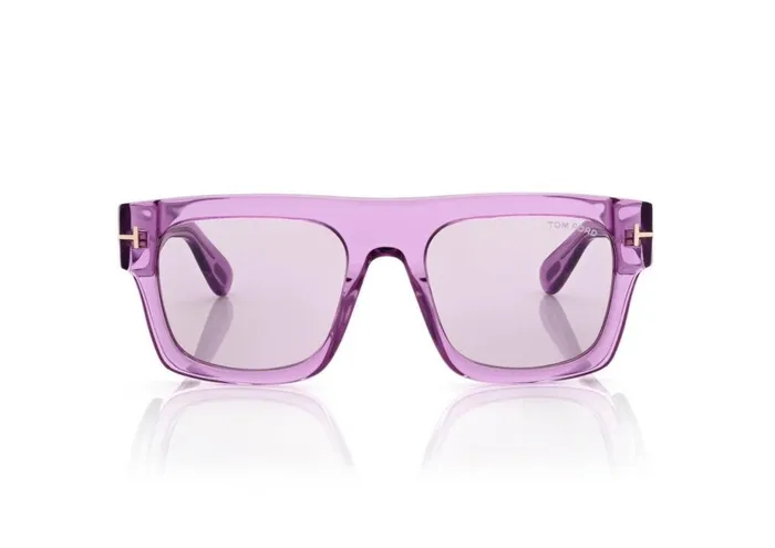 Women SUNGLASSES Tom Ford Fausto Sunglasses Shiny Violet Violet