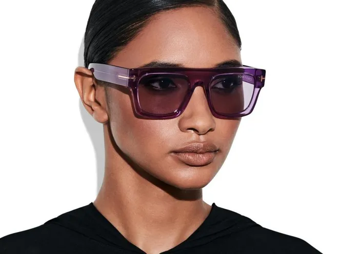 Women SUNGLASSES Tom Ford Fausto Sunglasses Shiny Violet Violet Women SUNGLASSES Tom Ford Fausto Sunglasses Shiny Violet Violet