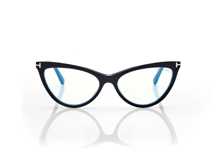 Women SUNGLASSES Tom Ford Magnetic Clip Blue Block Cat Eye Opticals