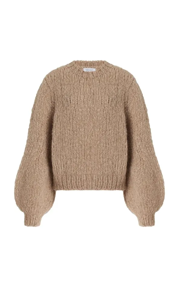 Women Sweaters and Turtlenecks Gabriela Hearst Clarissa Knit Sweater In Camel Welfat Cashmere Women Sweaters and Turtlenecks Gabriela Hearst Clarissa Knit Sweater In Camel Welfat Cashmere
