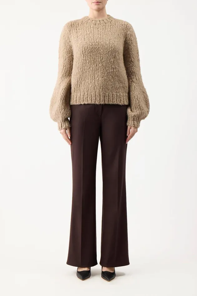 Women Sweaters and Turtlenecks Gabriela Hearst Clarissa Knit Sweater In Camel Welfat Cashmere