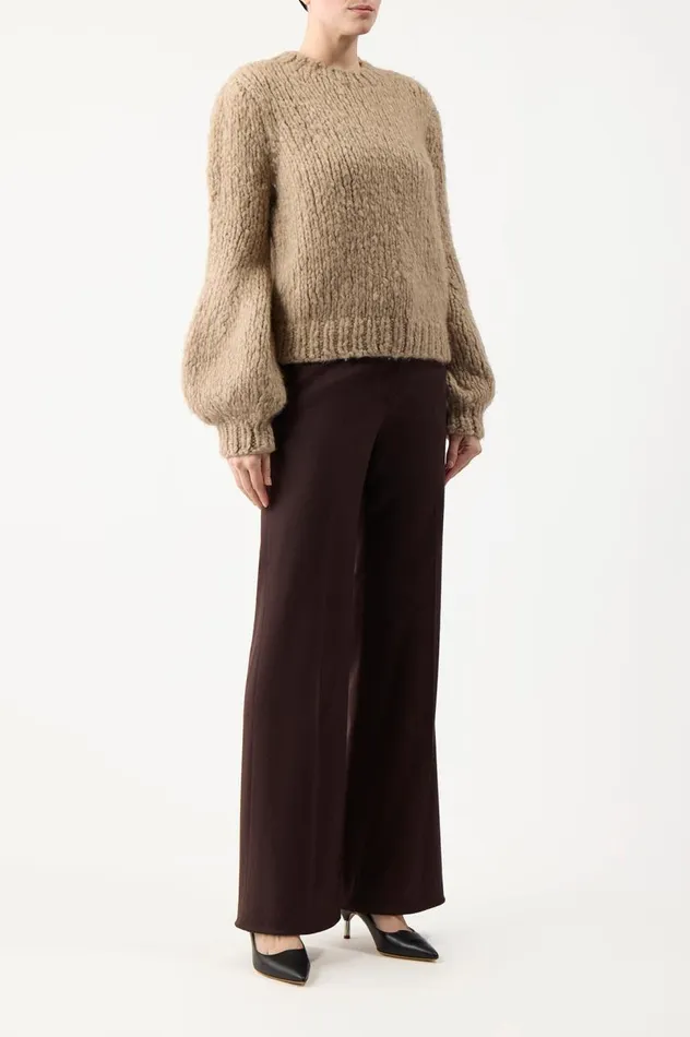 Women Sweaters and Turtlenecks Gabriela Hearst Clarissa Knit Sweater In Camel Welfat Cashmere