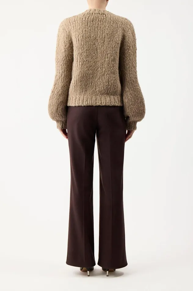 Women Sweaters and Turtlenecks Gabriela Hearst Clarissa Knit Sweater In Camel Welfat Cashmere
