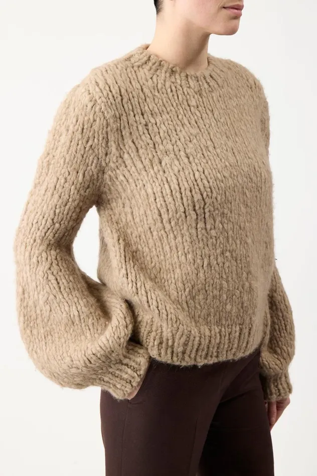 Women Sweaters and Turtlenecks Gabriela Hearst Clarissa Knit Sweater In Camel Welfat Cashmere