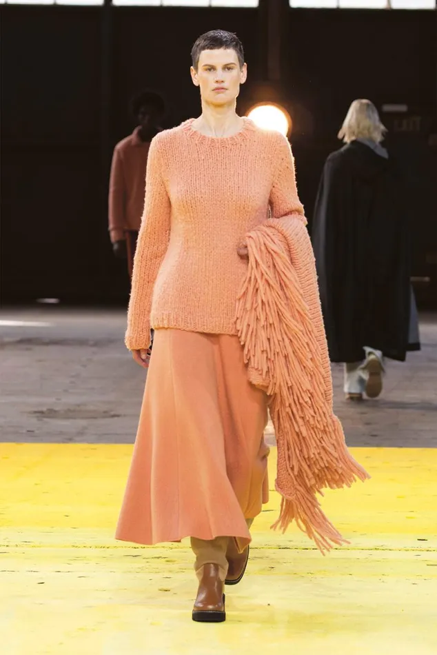 Women Sweaters and Turtlenecks Gabriela Hearst Lawrence Knit Sweater In Watermelon Tourmaline Welfat Cashmere