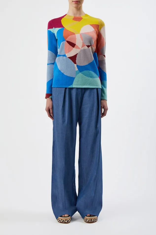 Women Sweaters and Turtlenecks Gabriela Hearst Muscovite Knit Sweater In Multi Cashmere