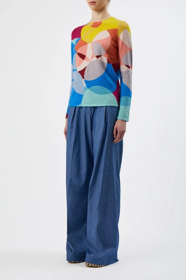 Women Sweaters and Turtlenecks Gabriela Hearst Muscovite Knit Sweater In Multi Cashmere