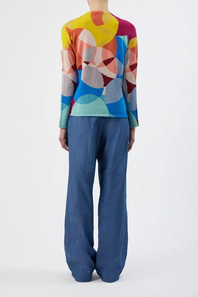 Women Sweaters and Turtlenecks Gabriela Hearst Muscovite Knit Sweater In Multi Cashmere