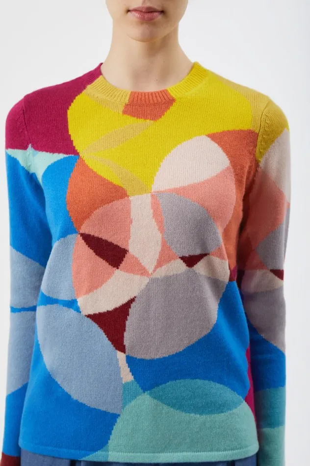 Women Sweaters and Turtlenecks Gabriela Hearst Muscovite Knit Sweater In Multi Cashmere