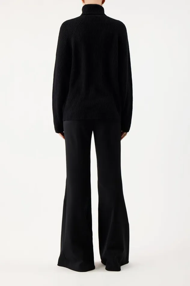 Women Sweaters and Turtlenecks Gabriela Hearst Wigman Knit Turtleneck Sweater In Black Cashmere