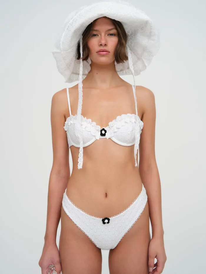 Women Swim For Love and Lemons Lilith Bikini Bottom White Women Swim For Love and Lemons Lilith Bikini Bottom White