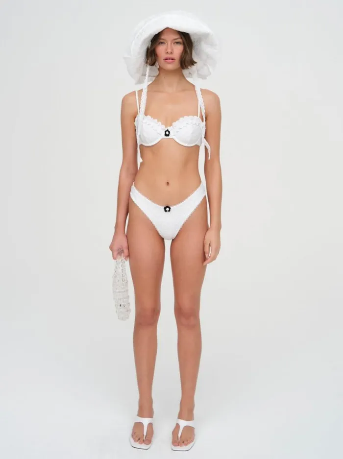 Women Swim For Love and Lemons Lilith Bikini Bottom White Women Swim For Love and Lemons Lilith Bikini Bottom White
