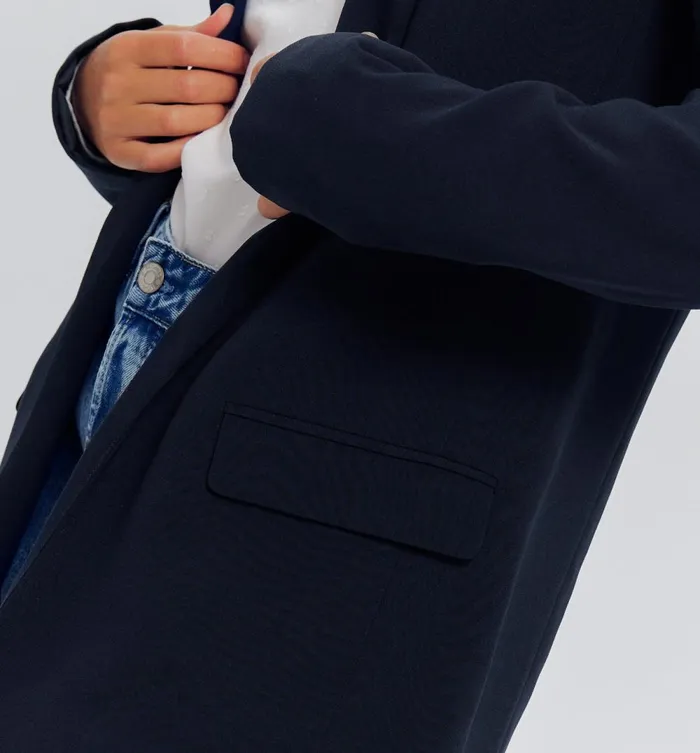Women Tailored Jacket 8211 Navy Blue Promod Jackets Women Tailored Jacket 8211 Navy Blue Promod Jackets