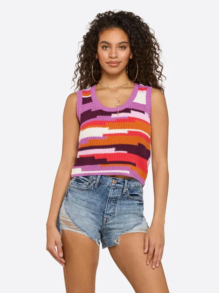 Women Tasia Tank In Blackberry Wine Multi Jessica Simpson Tops and Tees