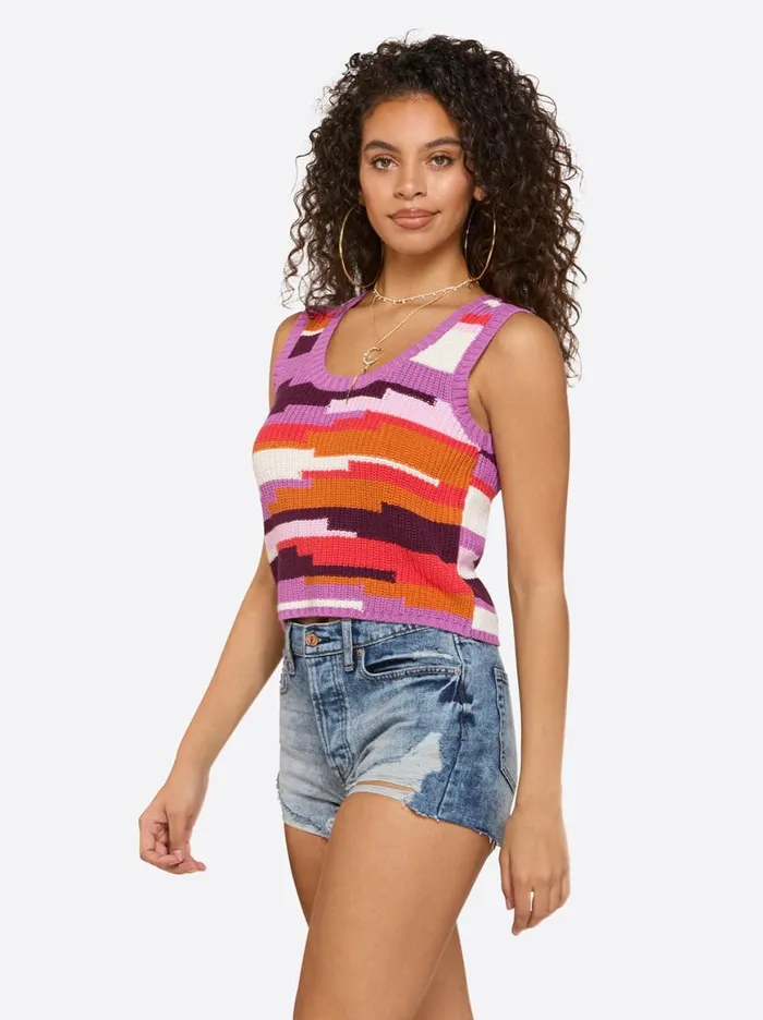 Women Tasia Tank In Blackberry Wine Multi Jessica Simpson Tops and Tees