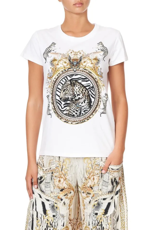 Women Tees Camilla Slim Fit Round Neck TShirt Gates Of Glory