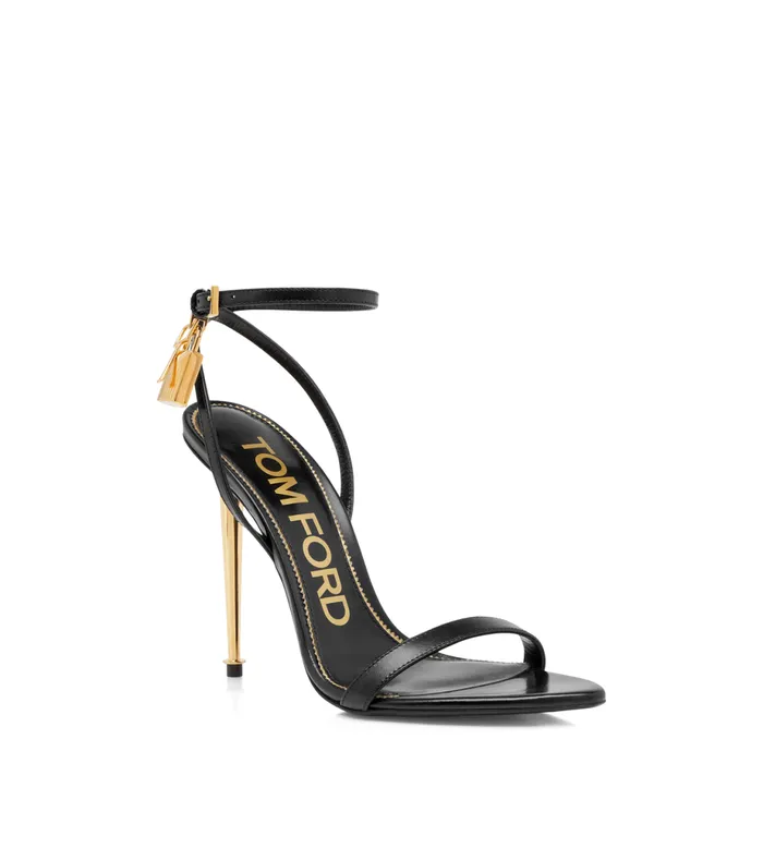 Women The Padlock Tom Ford Shiny Leather Padlock Pointy Naked Sandal Black Women The Padlock Tom Ford Shiny Leather Padlock Pointy Naked Sandal Black