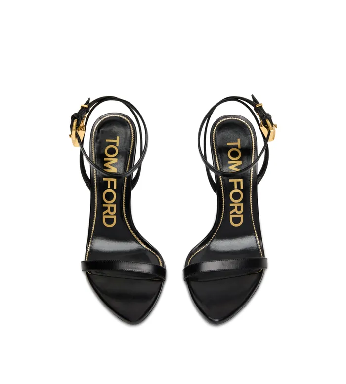 Women The Padlock Tom Ford Shiny Leather Padlock Pointy Naked Sandal Black Women The Padlock Tom Ford Shiny Leather Padlock Pointy Naked Sandal Black