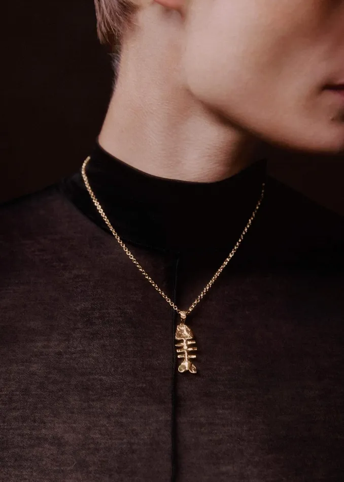 Women The Silhouette Of Summer Necklace Gold MEEM
