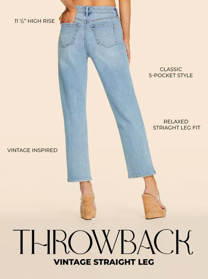 Women Throwback Straight Jeans In Feel The Love Jessica Simpson Bottoms