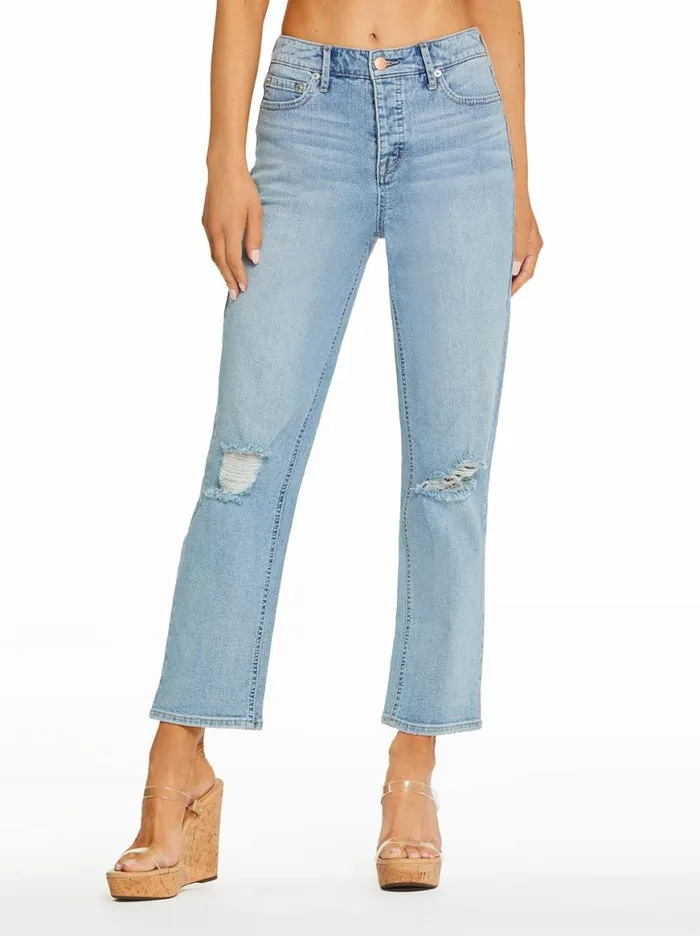 Women Throwback Straight Jeans In Feel The Love Jessica Simpson Bottoms