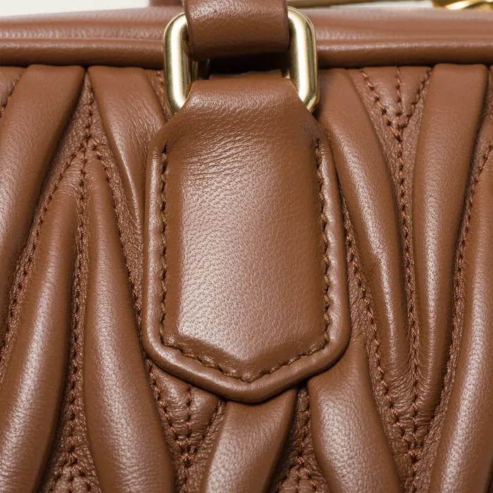Women Top Handles Miu Miu Arcadie Matelass Nappa Leather Bag Cognac Women Top Handles Miu Miu Arcadie Matelass Nappa Leather Bag Cognac