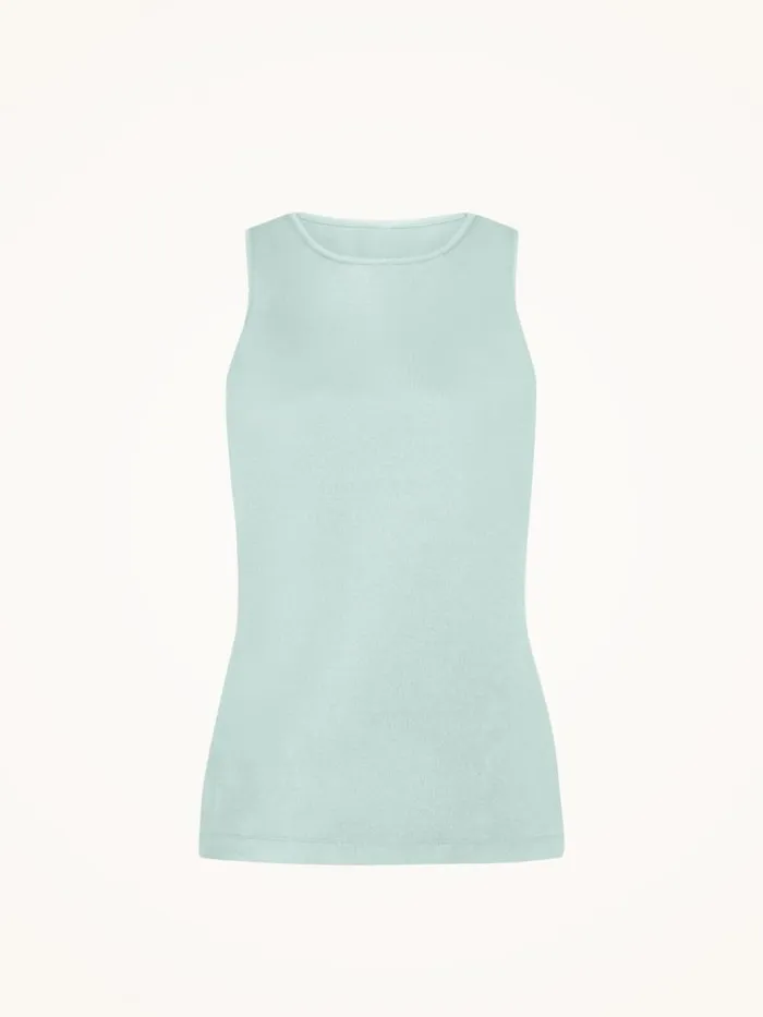 Women Tops and Bodysuits Wolford The Workout Top Sleeveless Aqua