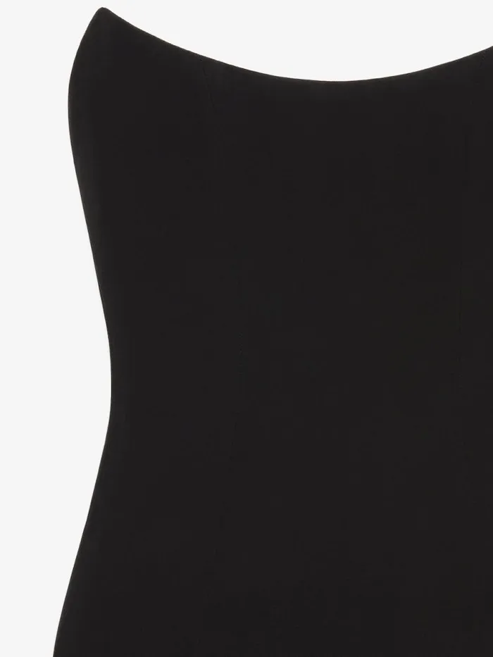 Women Tops and Shirts Givenchy Corset Bustier Top In Crepe And Satin Black