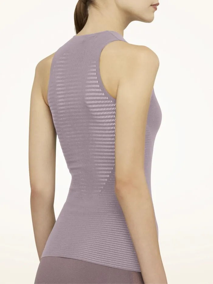 Women Tops and Tshirts Wolford Grid Net Top Sleeveless Mauve
