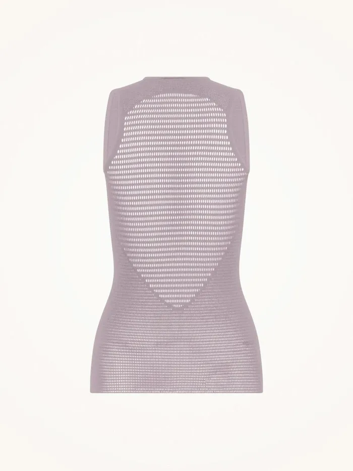 Women Tops and Tshirts Wolford Grid Net Top Sleeveless Mauve